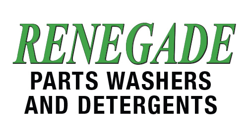 Renegade Parts Washer and Detergents Logo, automatic parts washers, large parts washers, rotating aqueous parts washers.